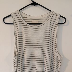 Thread & Supply Black and White Striped Tank Top